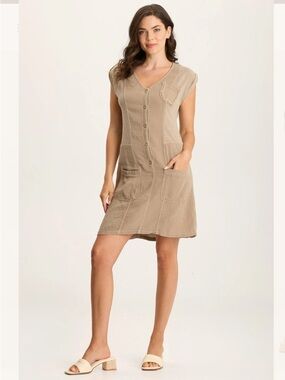XCVI Crevin Lounge Tanglewood Pigment Gauze Dress Size L